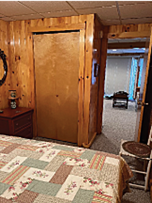 Bathrooms are conveniently located.