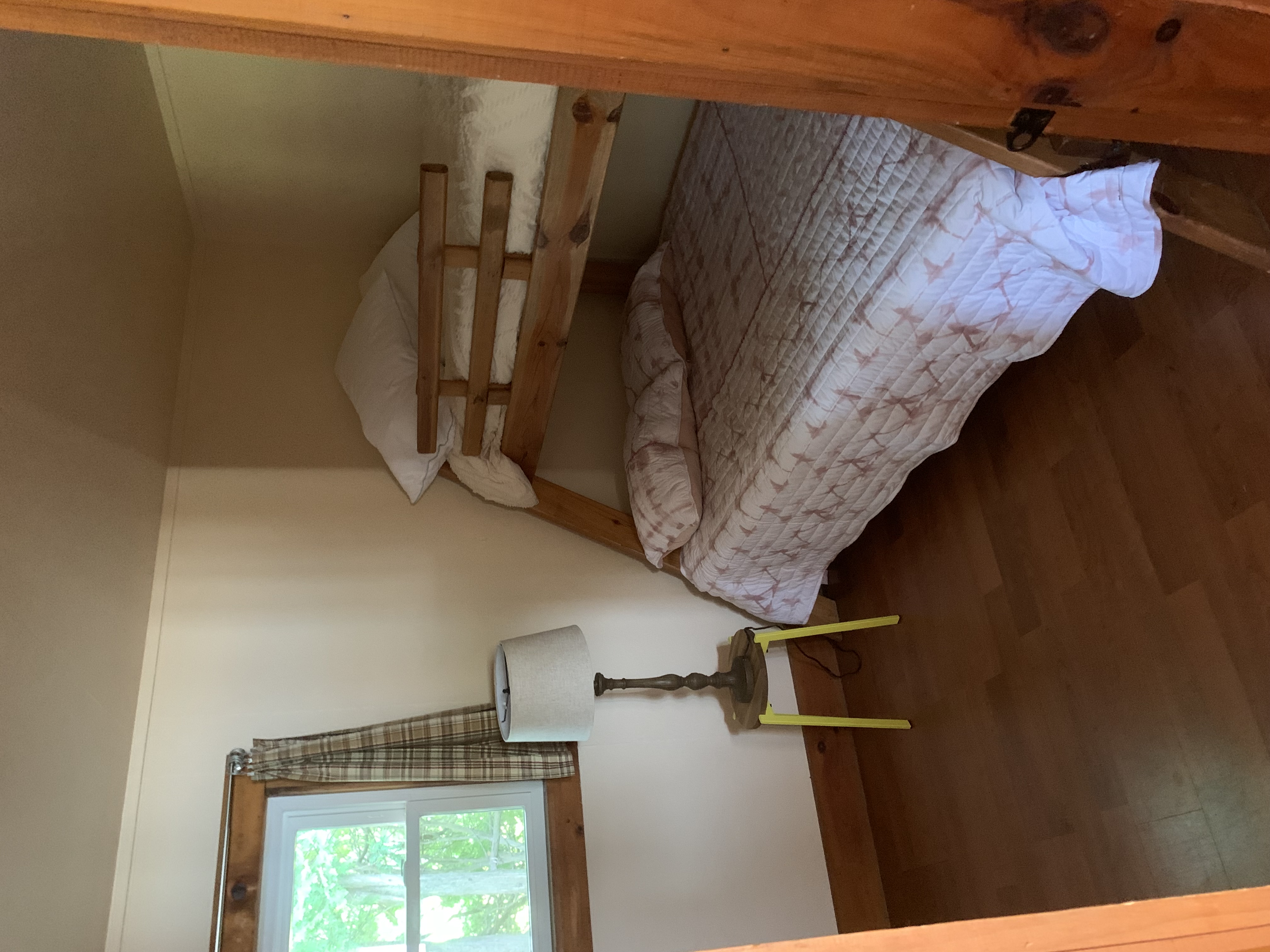 This is Cottage #1's second bedroom with sturdy bunk beds.