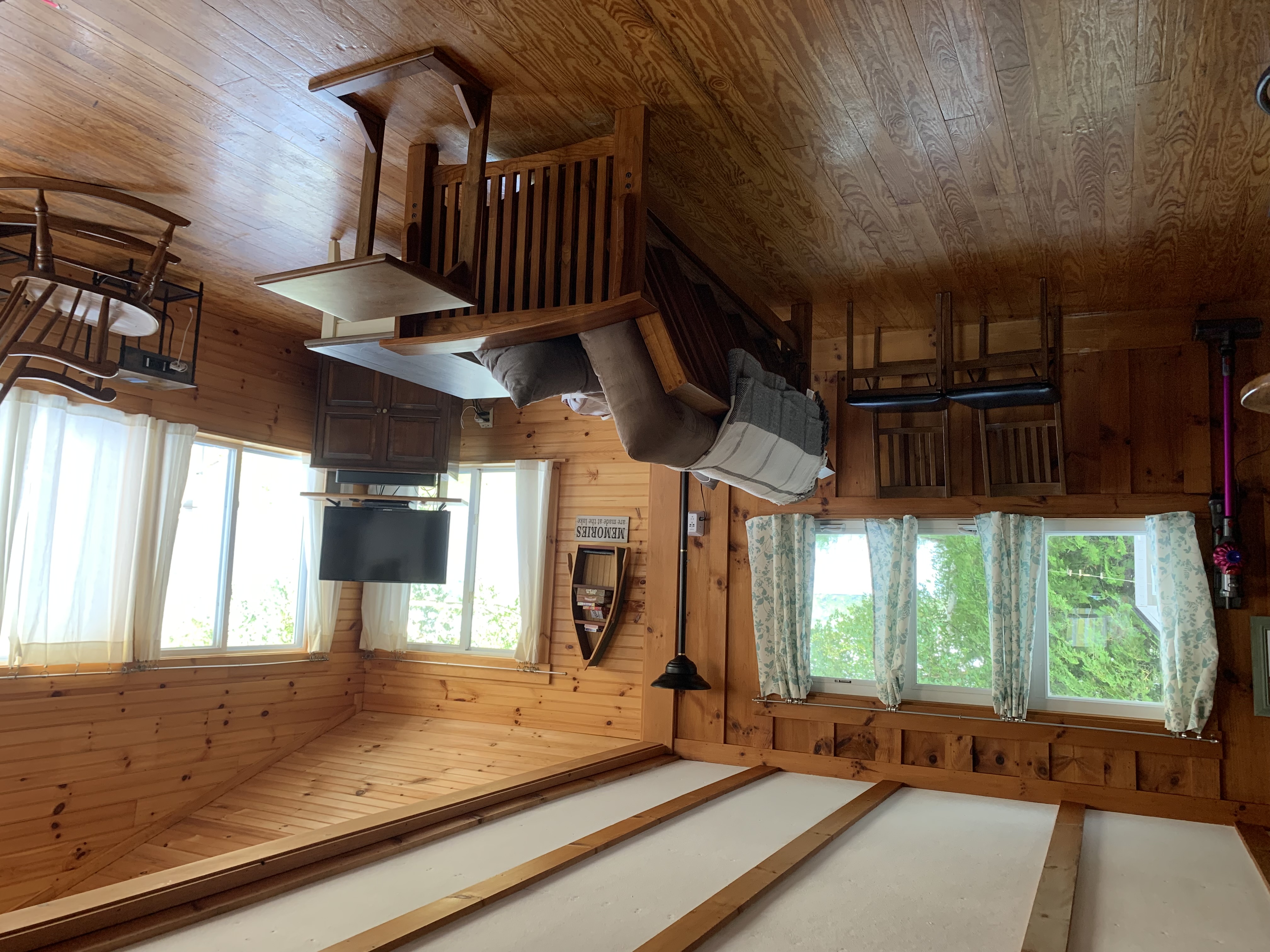 A spacious living room accompanies this setting.